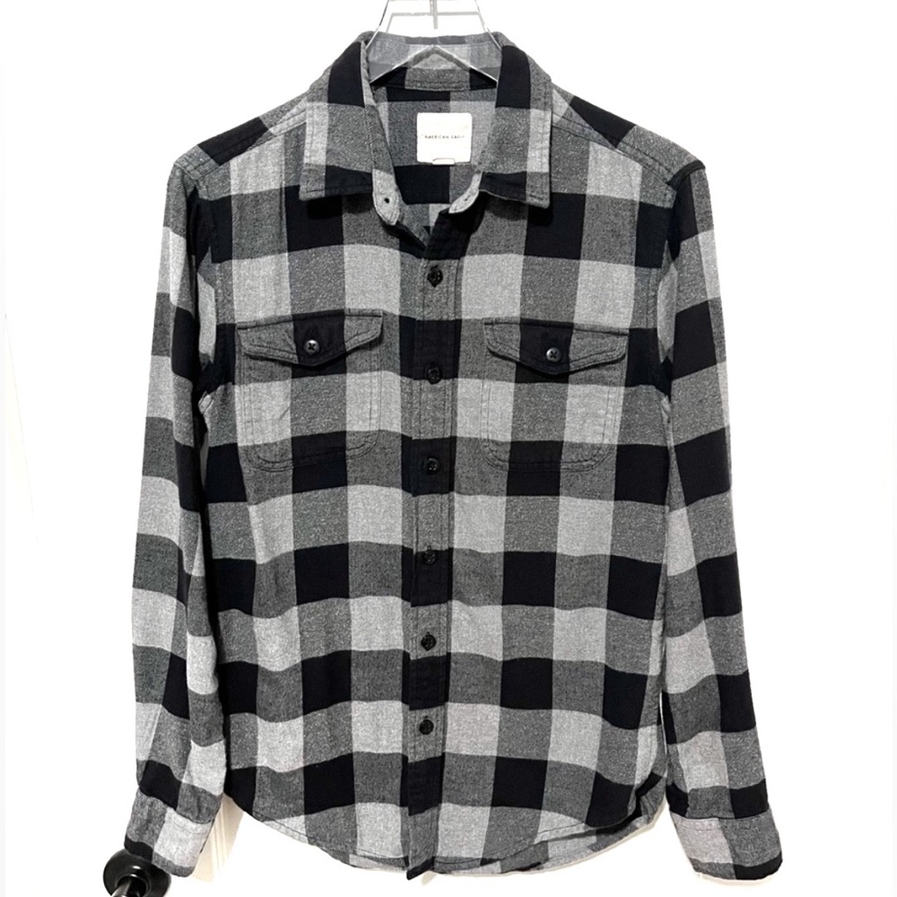 American Eagle Flannel Plaid Button Down Shirt Small